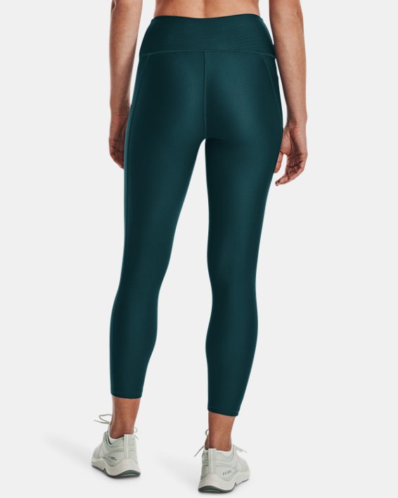 Damen HeatGear® Armour No-Slip Waistband Ankle-Leggings, Green, pdpMainDesktop image number 1